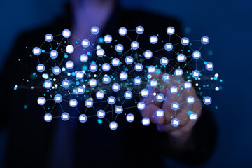 data network 3d digital info