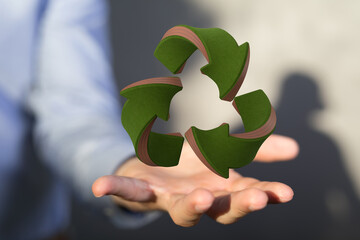Concept of recycling - 3d rendering eco
