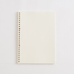 blank notebook on light background and free space