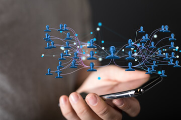 hierarchy connection team group digital