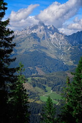 Blick vom Rossbrand auf das Dachsteingebirge