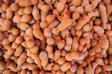 Sweet tamarind in street market, province of Phetchabun Thailand