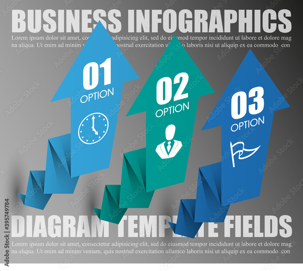Aufkleber set of origami vector arrow banners with shadow for websites or business design