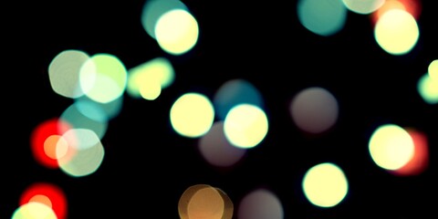 Glowing Bokeh In Black Blackground