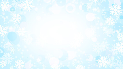 Beautiful background with winter decorative snowflakes 