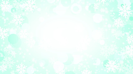 Beautiful background with winter decorative snowflakes 