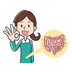 腸の調子が良い女性