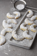 Vanilla crescents - Vanillekipferl, traditional Christmas cookies