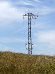 Modern infrastructure - electricity pylons for the transport of electricity