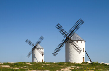Fototapeta na wymiar Windmills in La Mancha