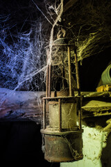 Fototapeta na wymiar old lantern with spiderweb