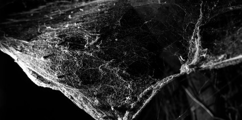 spiderweb on a dark background