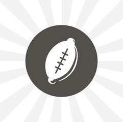 American football ball isolated vector icon. sport design element