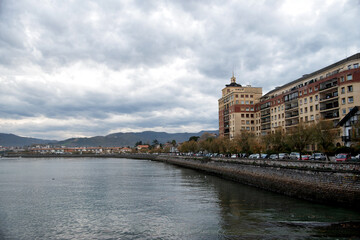 Fototapeta premium Paisaje de hondarribia, Basque country. 