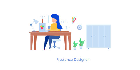 Freelance Designer Vector 
