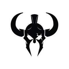 Warrior Viking Scary Dark Knight Mascot Helmet Character Design