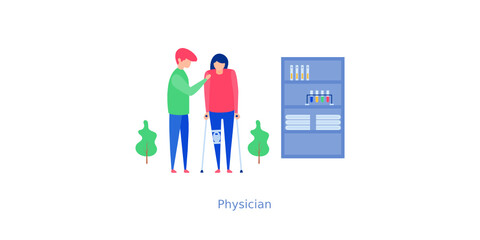 Physician Flat Vector 