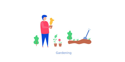 Growing Plants Illustration 