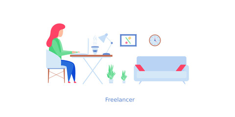 Freelance Designer Vector 