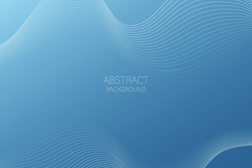 Abstract background, lines creating waves. Vector blue background with stripes.