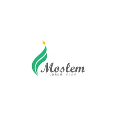 Mosque, Islamic, Moslem icon logo design vector template.