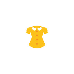 Woman’s shirt vector isolated icon illustration. Woman’s shirt icon