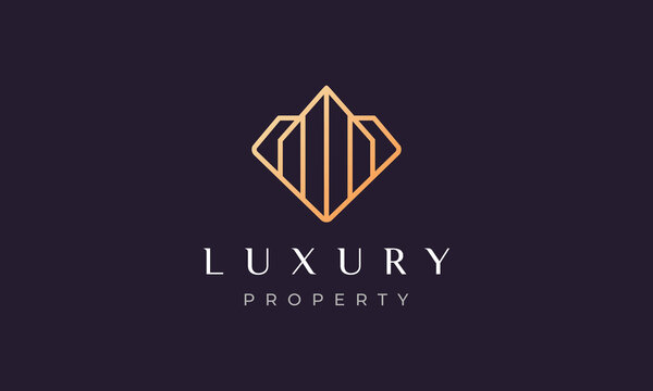 minimalist apartment jewel logo with modern and luxury style