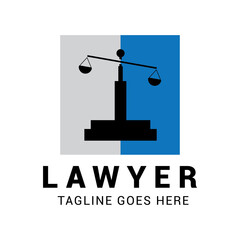 Justice legal logo icon vector template.