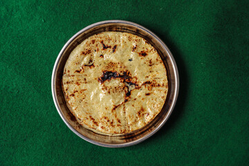 Fresh Homemade Indian Corn Bread. Makki ki Roti.