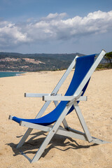 Deckchair, chair, beach.
