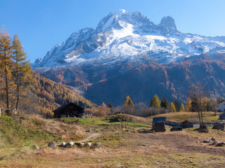 Aiguilles Verte et Du Dru, Le Planet, Chamonix, Haute Savoie, France