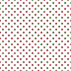 Christmas Polka-Dot seamless vector pattern. Elegant regular geometric pattern with tiled small circles and semicircles. Great for fashion, interior decoration, wallpapers and greeting cards. 