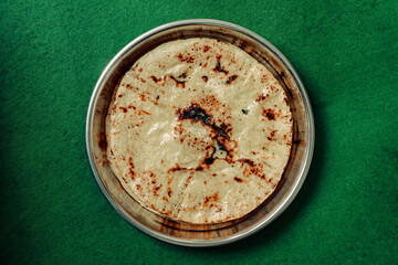 Fresh Homemade Indian Corn Bread. Makki ki Roti.