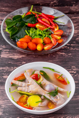 Chicken feet spicy soup