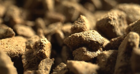 Instant Coffee Powder. Macro shot of Coffee granules. Dry instant coffee.