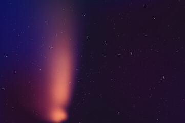 Lens Optical Flare Film Dust Overlay Effect, Vintage Abstract Bokeh and Light Leaks Photo with Retro Camera Defocused Blur Reflection Bright Sunlights. Use a Screen Overlay Mode for Photo Processing.