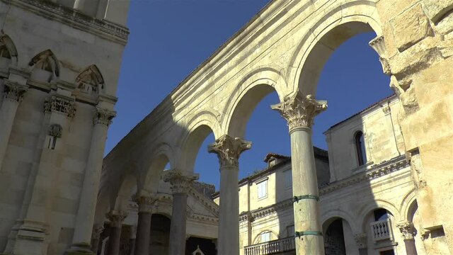 Roman Diocletian's Palace, a historical landmark in Split, Croatia.
