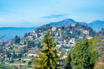 Fototapeta na wymiar San Vigilio District view in Bergamo City