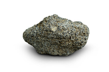 Conglomerate Sedimentary Rock isolated on white background. 