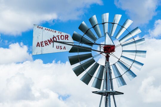 Aermotor windmill water pump closeup - Robbins Preserve, Davie, Florida, USA