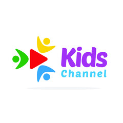 Kids Channel logo icon design template