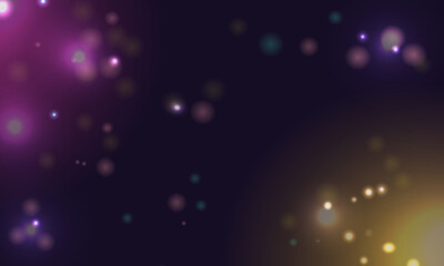 Vector dark purple abstract light background with lights,  sparklings and flashes. Modern banner or background.