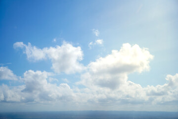 Naklejka na ściany i meble Beautiful cloud with a nice blue sky