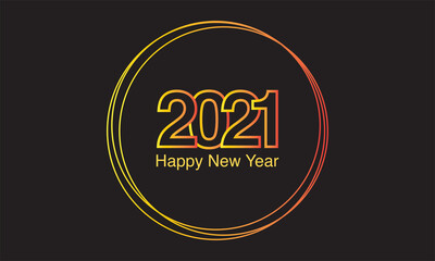 Fototapeta na wymiar 2021, new-year, new year, new year 2021, new, year, round, happy new year, illustration, vector, art, black, colorful, sparkle, gold, circle, sale, design, card, greeting card, holiday, happy, celebra