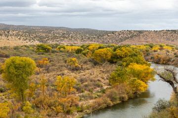 Scenic Verde River Canyon Arizona Landscape in Autumn