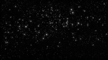 白黒のシンプルな満天の星空背景イメージ素材