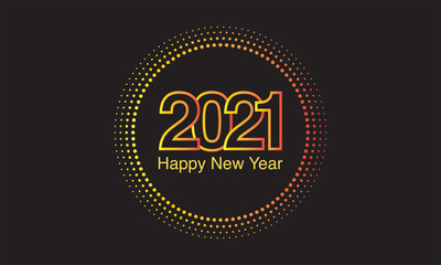 Fototapeta na wymiar 2021, new-year, new year, new year 2021, new, year, round, happy new year, illustration, vector, art, black, colorful, sparkle, gold, circle, sale, design, card, greeting card, holiday, happy, celebra