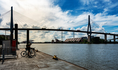 Fototapeta premium Köhlbrandbrücke Hamburg