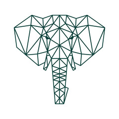 Animal Head low poly triangle geometric low poly logo icon symbol template design