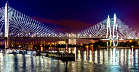 Fototapeta premium Obukhovsky bridge in St. Petersburg